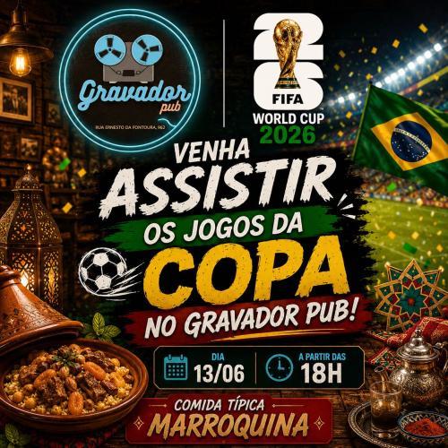 Copa do Mundo no Telão do Gravador! Brasil x Marrocos